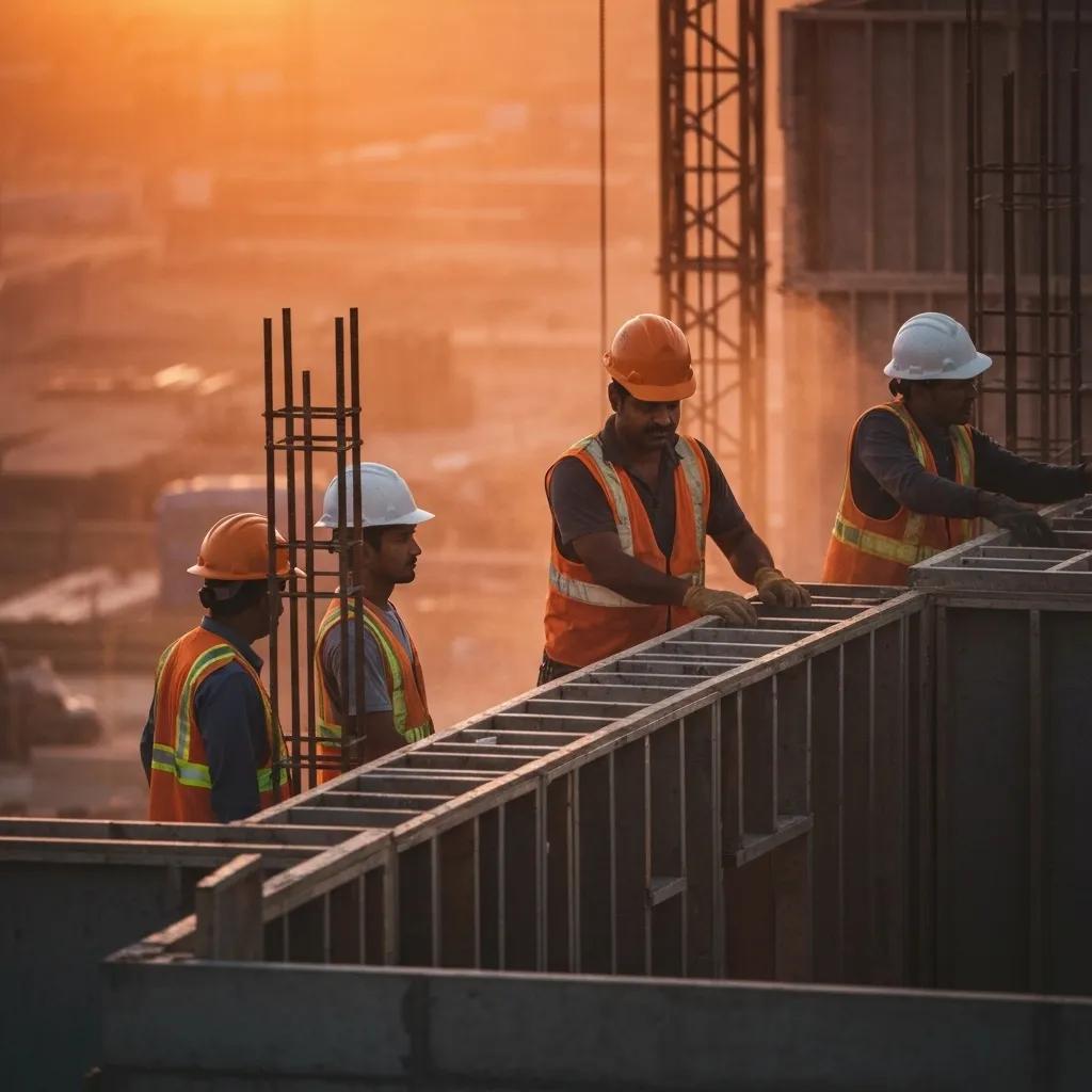 Structural engineer reviewing building codes and plans for a house