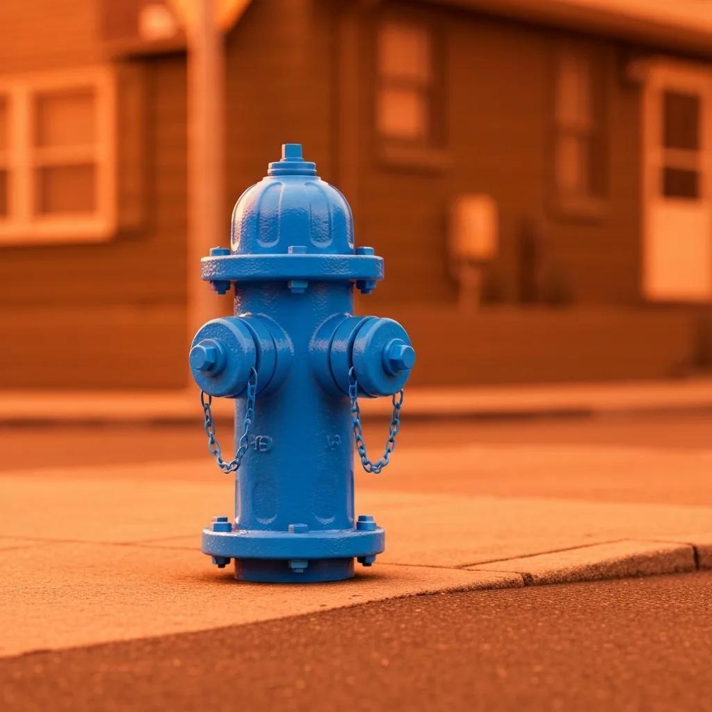 Close-up of a commercial building's fire suppression system, emphasizing the stringent fire safety regulations for non-residential structures