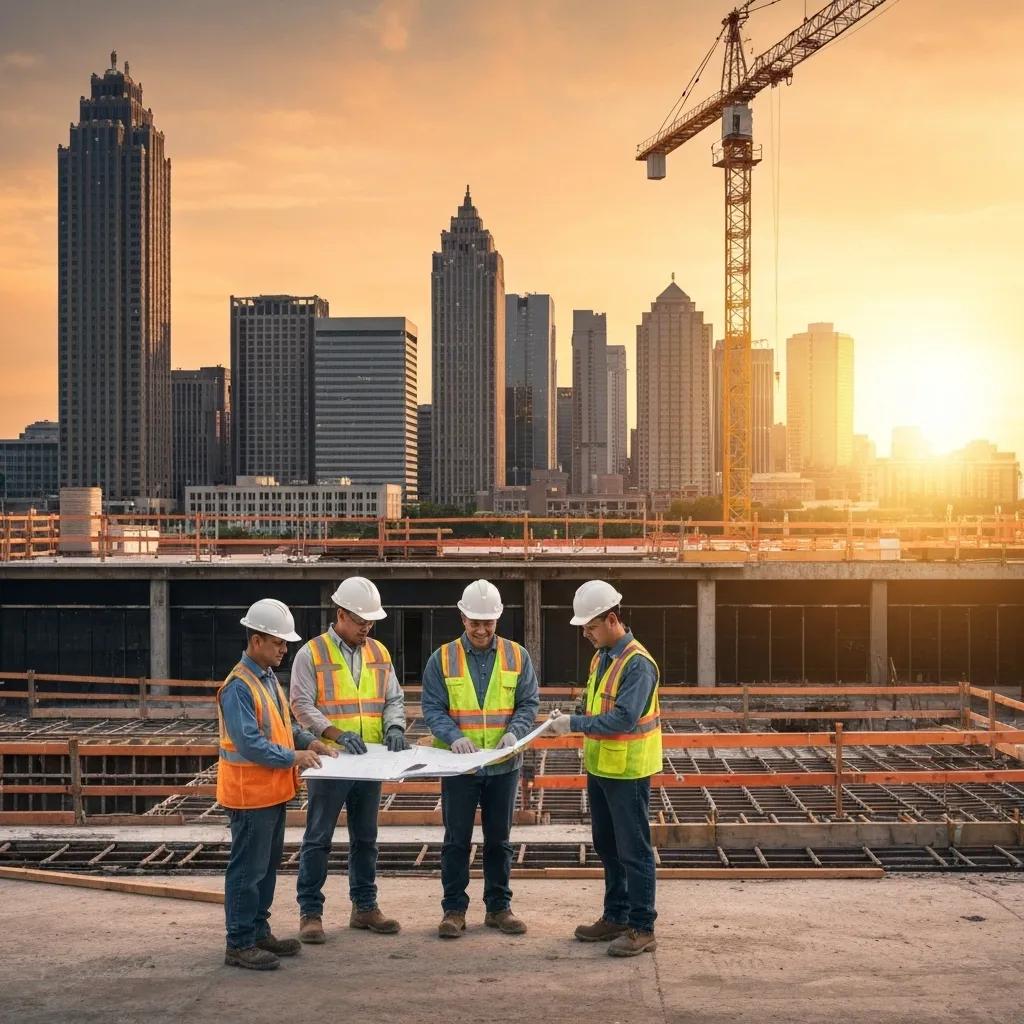 Detailed zoning map of Atlanta highlighting various commercial districts and planning documents