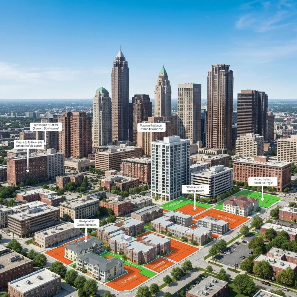 Atlanta zoning map illustrating diverse regulations impacting structural design choices